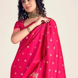 YAMUNE Ethnic Motifs Zari Art Silk Banarasi Saree image 4