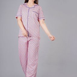 ao services Floral Printed Shirt With Pyjamas-picture-11