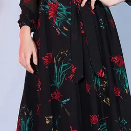 CORSICA Floral Print Georgette Maxi Dress image 4