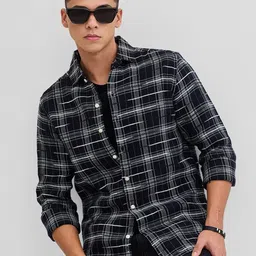 Snitch Men Checked Open Front Jacket-picture-22