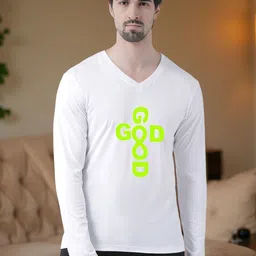 Friskers Men Typography Printed V-Neck Pure Cotton T-shirt-picture-31