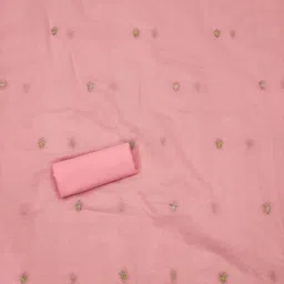 Suha Embroidered Organza Unstitched Dress Material image 3