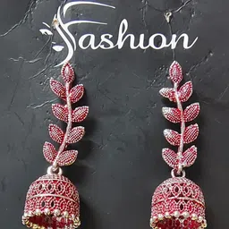 MUNMUN'S Leaf Shaped Drop Earrings image 1