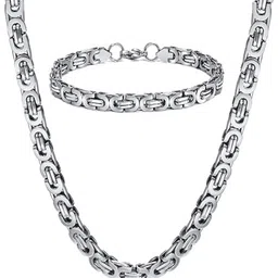 provogue chain for boys men simple chain Neck Anti tarnish necklace long chains stylish Silver Plated Metal, Silver, Alloy, Stainless Steel Chain-picture-12