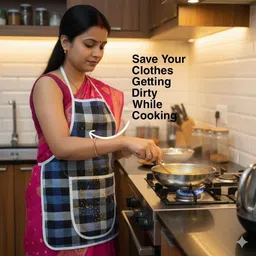 ktchn queen Cotton Home Use Apron - Free Size image 5