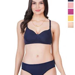 Liigne Pack Of 5 Women Everyday Padded Bra Lingerie Set-picture-37