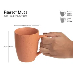 BODHI HOUSE Orange Solid Ceramic Matte Cups Set of Cups and Mugs image 3