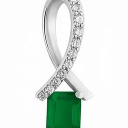 925 SILLER 925 Sterling Silver Rhodium-Plated Stone Studded Contemporary Pendants-picture-34