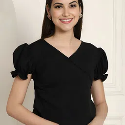 Mast & Harbour Women Solid V-Neck Top-picture-21