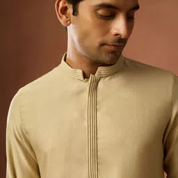 KISAH Men Solid Festive Straight Kurta image 5