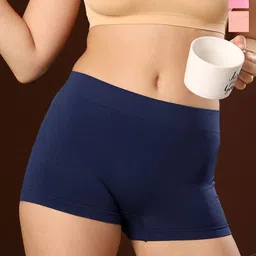 PAAVKI Women Pack of 3 Mid-Rise Boyshorts Briefs-picture-19
