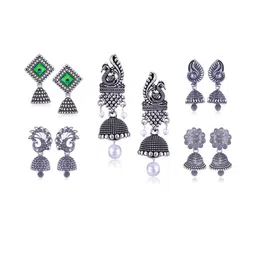 Sangria Silver-Plated Alloy Earrings-image-74