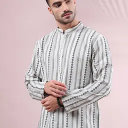 FILORI STUDIO Men Striped Kurta image 2