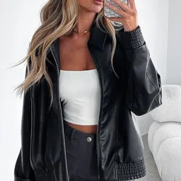 bebe Women Polyester Crop Sporty Jacket image 2