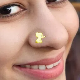 Goldnera Elephant Shape Stud Nosepin image 1