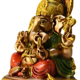 MISS PEACH Gold-Toned Lord Ganesha Showpiece image 2