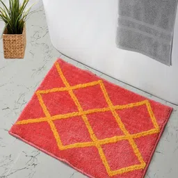 MAA HOME CONCEPT Pink & Yellow Textured Anti-Skid Bath Rugs-image-8