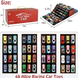 zee 48-Piece Pull Back Car Set, Racing & Toy Vehicles for Kids image 4