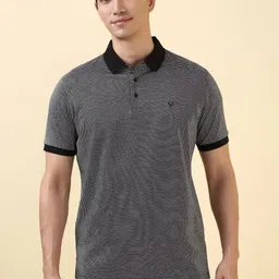 Allen Solly Geometric Printed Polo Collar Pure Cotton T-shirt-picture-10