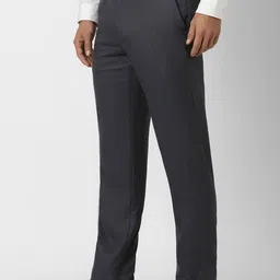 Van Heusen Men Textured Slim Fit Formal Trousers image 5