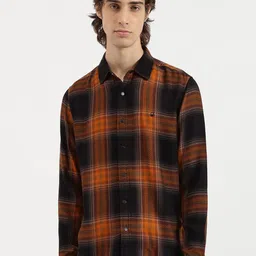 United Colors of Benetton Men Buffalo Checked Spread Collar Casual Regular Fit Shirt-picture-30