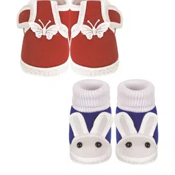 NESKA MODA Maroon Cotton Booties image 5