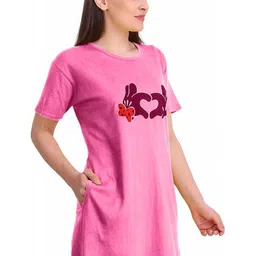 DDASPRATION Women 2 Printed Pockets Slim Fit T-shirt image 2