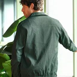 Campus Sutra Spread Collar Lightweight Bomber Jacket image 5