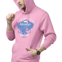 WOOSTRO Men Printed Hooded Sweatshirt image 3