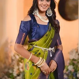 Zankhi Hosiery Woven Design Zari Art Silk Kanjeevaram Saree image 3