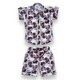 FLUEMART Boys Checked Shirt with Trousers image 4