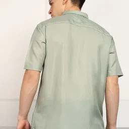 BROWN BROTHERS Men Pack of 2 Solid Spread Collar Casual Shirts image 2