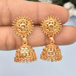 MEIRA JEWELLERY Dome Shaped Jhumkas-picture-18
