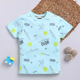 Happy Faces Kids Boys Typography Printed Pure Cotton T-Shirt-picture-41