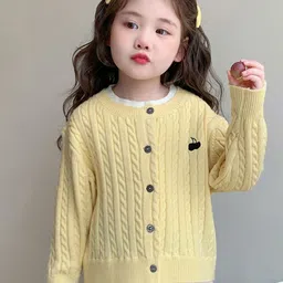 LULU & SKY Girls Cable Knit Cardigan Sweater-picture-36