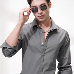 HIGHLANDER Men Comfort Slim Fit Opaque Casual Shirt-image-91
