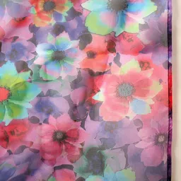 InWeave Women Solid A-Line Kurta with Trousers & Dupatta image 2