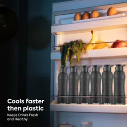 pexpo BISTRO Stainless Steel Leakproof Fridge Sipper Water Bottle for Home, Office 750 ml Bottle image 4