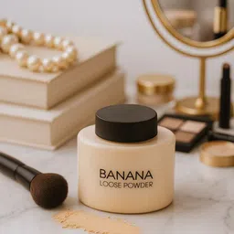 valhalla Banana Loose Powder Long Lasting , Waterproof Powder For Face Compact image 4