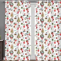 fashion ponit 154 cm (5 ft) Window Polyester Room Darkening Curtain Single Curtain image 2