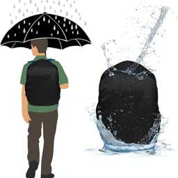 TruVeli Nylon Waterproof Rain Bag Cover with Carry Pouch Dust Proof, Waterproof Laptop Bag Cover, School Bag Cover, Trekking Bag Cover image 5