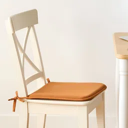 SKANDA FAB Set Of 6 Cinnamon Brown Pure Cotton Foam Chair Pad image 2