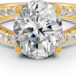 forever jewels 3.50Ct Oval Cut Moissanite Women Engagement Ring 14K Gold Plated Sterling Silver Moissanite Gold Plated Ring-picture-23