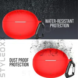 StyleOxx Silicone Press and Release Earbuds Case For Silicone Case Cover for Onepluss Buds 4 (2025), With Premium Carabiner image 3