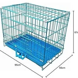 petcare Pet Cage - Blue - 30 Inch Foldable Metal Wire Dog Cage/Crate/Carrier with Tray Blue Pet Crate-picture-18