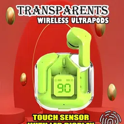 crecro ultrapod earphones wireless ear buds transparent earbuds headset bluetooth Q388 Smart Headphones-image-58