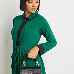 Styli Crocodile Textured Satchel image 2