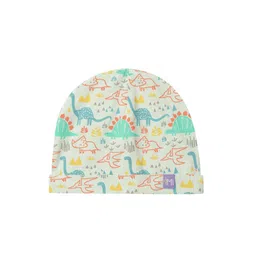 MiArcus Infant Kids Set of 3 Printed Cotton Beanies With Mittens image 2