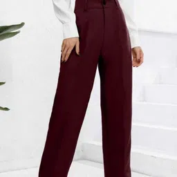 kronmenien Pack of 2 Women Regular Fit Multicolor Lycra Blend Trousers image 3