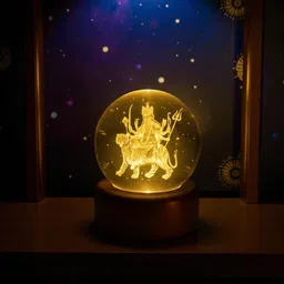 aipom Maa Durga Ji Crystal Ball Lamp Table Lamp-picture-26